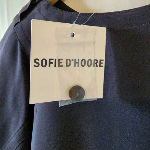 Sofie D'hoore Dress with Shoulder Cutout, Front Slit, New With Tags - Picture 5 of 6